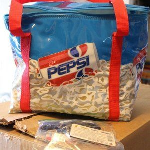Vintage Soft Pepsi icepack Cooler Vintage 1994 with tag and pass keychain mores